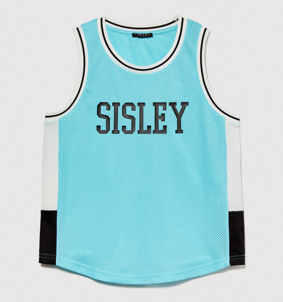 Color block mesh tank top - boys' tank tops - Bright Blue | Sisley Young image number 1